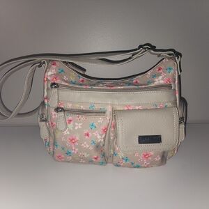 MultiSac Floral Beige Crossbody Bag